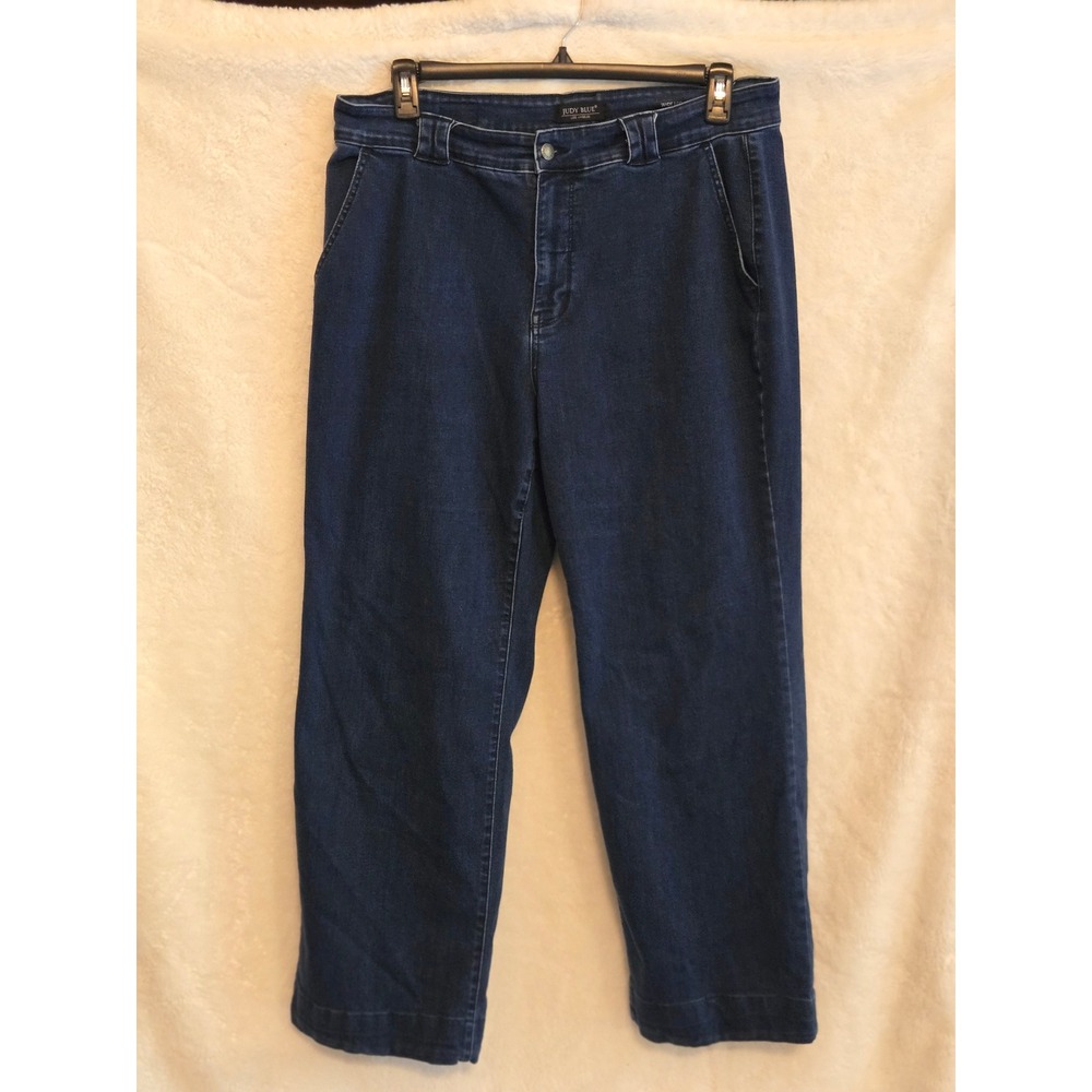 Judy Blue Women's‎ 18W Denim Jeans Wide Leg High Rise Dark Wash